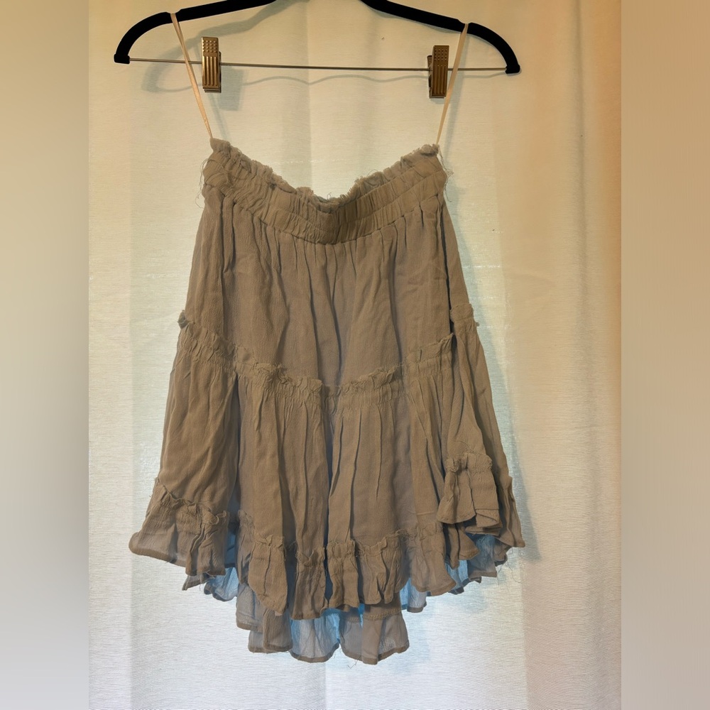 Show po blue mini skirt